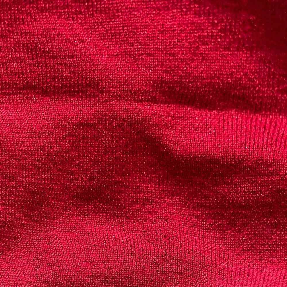 I.N.C International Concepts plus size cherry red shimmering sweater. Size (2X). - Picture 4 of 4